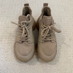 Steve Madden Kids Beige blinged Sneakers